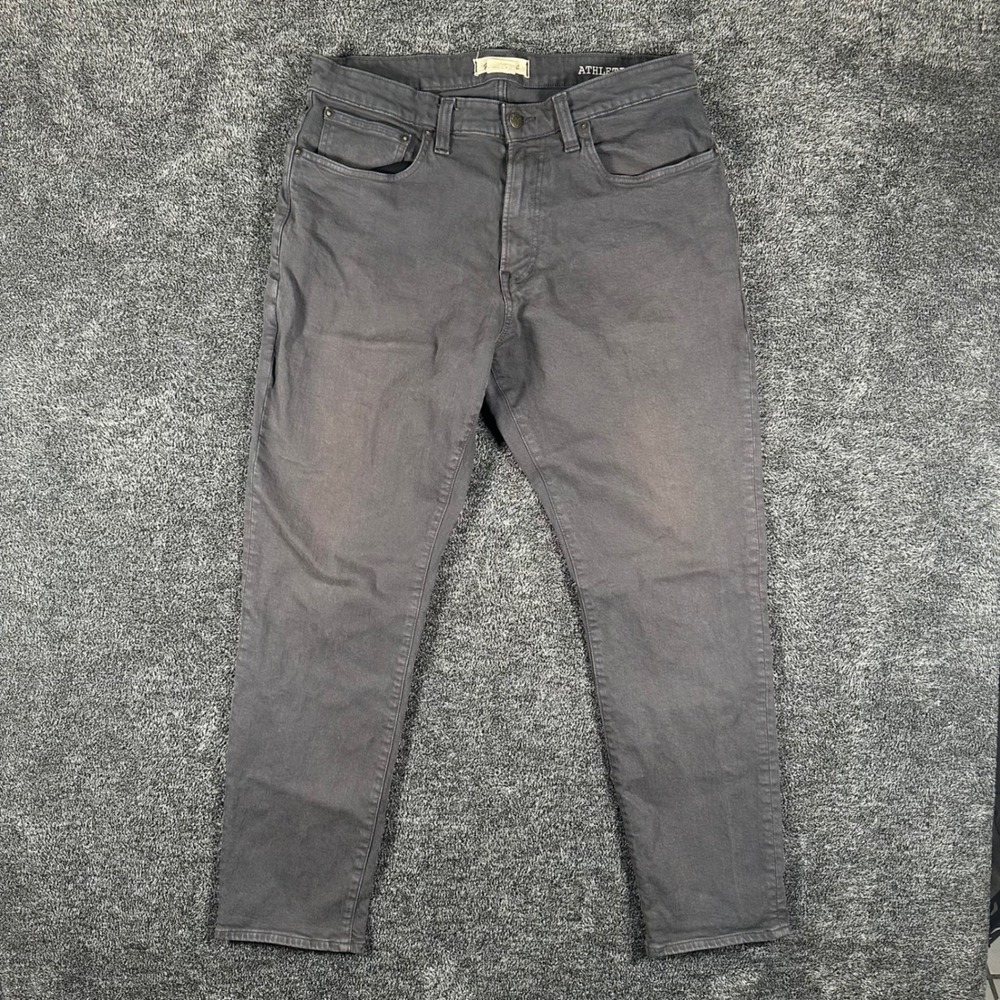 Madewell Pants Mens 35 (34x30) Athletic Slim Gray Cotton Twill 5-Pocket Tapered